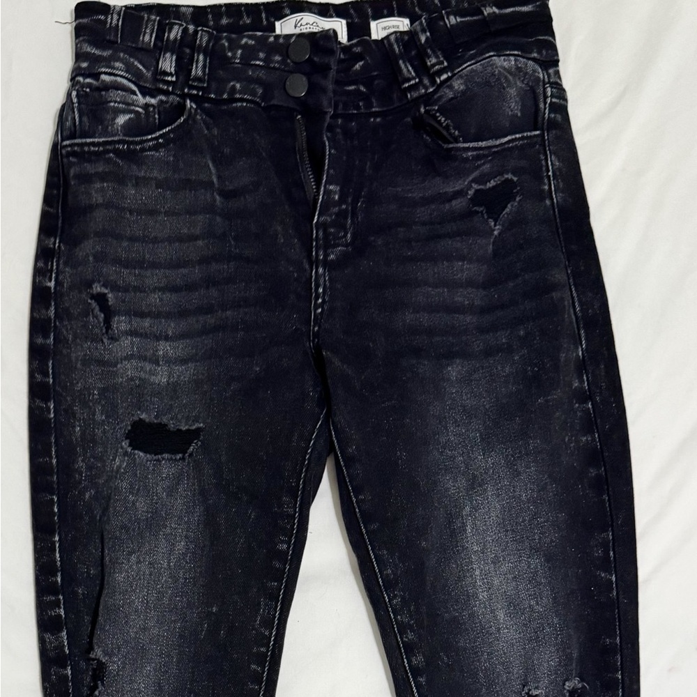KanCan Dark Wash Distressed Skinny Jeans